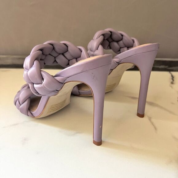 Steve Madden Kenley Lavender Purple Woven Heels Size 7 - Picture 7 of 10